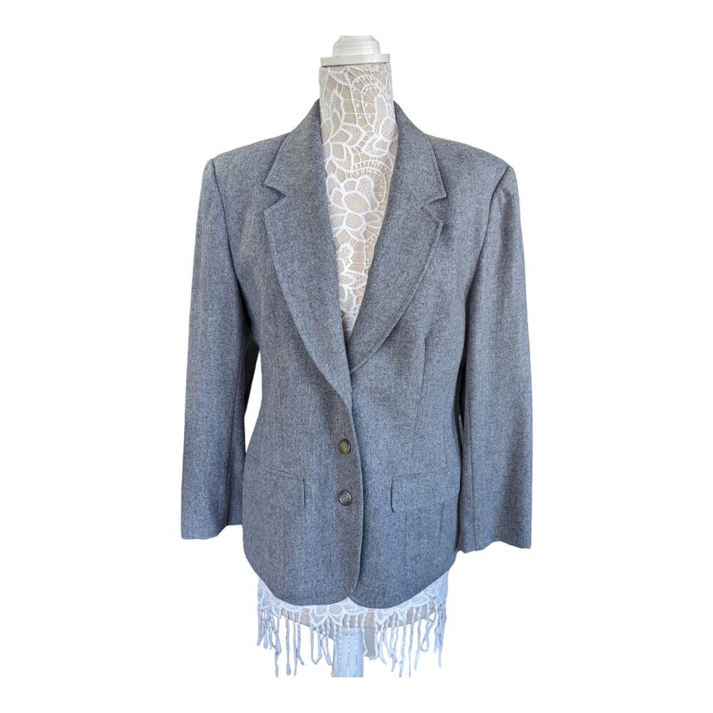 Vintage Pendleton Grey Wool Blazer 12
